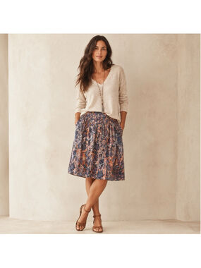 Peruvian Connection | Hilldale Skirt |Floral Paisley Pleated 10